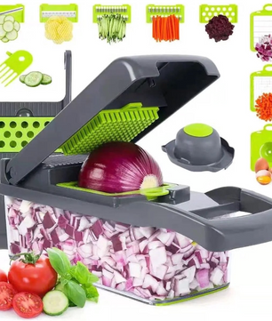 15-in-1 Multifunctionele Groentesnijder - Keuken - Grijs