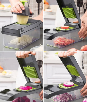 15-in-1 Multifunctionele Groentesnijder - Keuken - Grijs