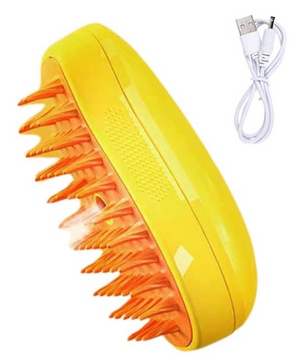 3-in-1 Stoomborstel voor Katten en Honden – Verzorging, Massage & Vachtverzorging