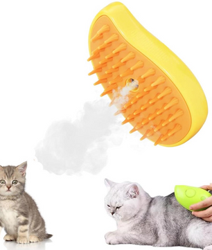 3-in-1 Stoomborstel voor Katten en Honden – Verzorging, Massage & Vachtverzorging