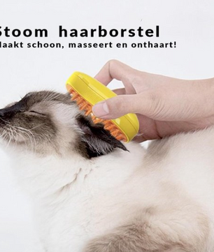 3-in-1 Stoomborstel voor Katten en Honden – Verzorging, Massage & Vachtverzorging