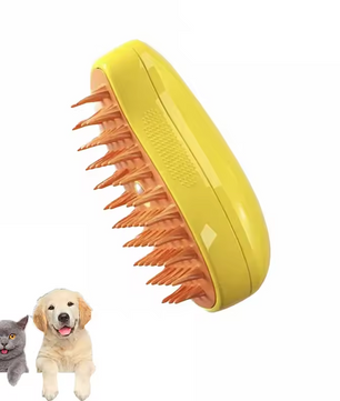 3-in-1 Stoomborstel voor Katten en Honden – Verzorging, Massage & Vachtverzorging