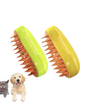 3-in-1 Stoomborstel voor Katten en Honden – Verzorging, Massage & Vachtverzorging