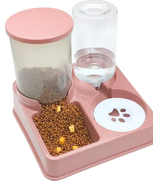 2-in-1 Automatische Water- en Voederset voor Katten en Kleine Huisdieren