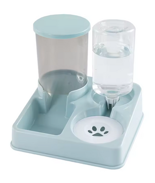 2-in-1 Automatische Water- en Voederset voor Katten en Kleine Huisdieren