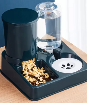 2-in-1 Automatische Water- en Voederset voor Katten en Kleine Huisdieren