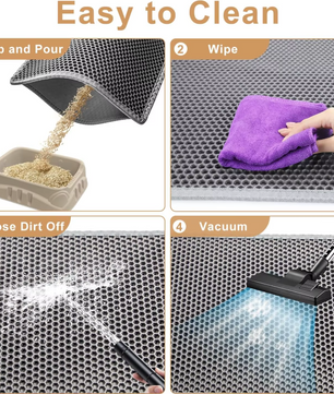 Kattenbakmat – Dubbellaags en Antislip – Voor een Schone en Hygiënische Omgeving