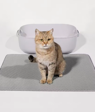 Kattenbakmat – Dubbellaags en Antislip – Voor een Schone en Hygiënische Omgeving