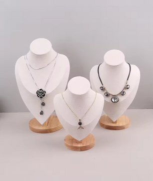 Luxe Ketting Hals Display Frame – Design van Leer en Hout