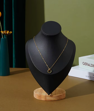 Luxe Ketting Hals Display Frame – Design van Leer en Hout