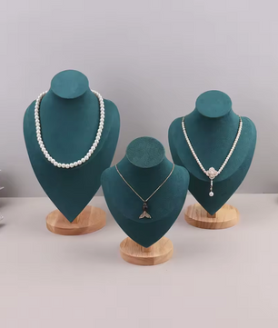 Luxe Ketting Hals Display Frame – Design van Leer en Hout