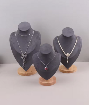 Luxe Ketting Hals Display Frame – Design van Leer en Hout