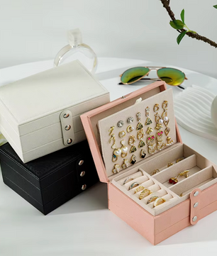Stijlvolle PU Leren Sieraden Opbergdoos – Draagbare Sieradendoos