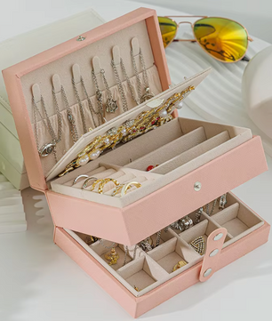 Stijlvolle PU Leren Sieraden Opbergdoos – Draagbare Sieradendoos