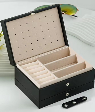 Stijlvolle PU Leren Sieraden Opbergdoos – Draagbare Sieradendoos