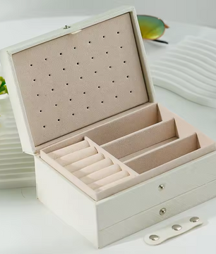 Stijlvolle PU Leren Sieraden Opbergdoos – Draagbare Sieradendoos