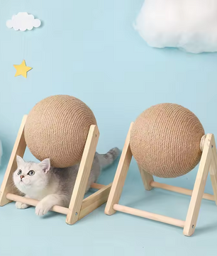Katten Krab Bal – Sisal Touw Bal Speelgoed voor Katten