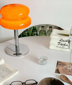 Umberto - Italiaanse Bauhaus Design Glazen Tafellamp