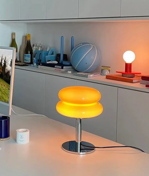 Umberto - Italiaanse Bauhaus Design Glazen Tafellamp