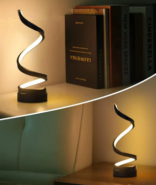 Moderne Spiraalvormige LED-Tafellamp – Voor Stijlvolle Verlichting in Elke Ruimte
