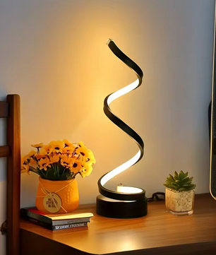 Moderne Spiraalvormige LED-Tafellamp – Voor Stijlvolle Verlichting in Elke Ruimte