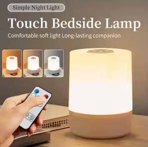 Touch Nachtlampje – USB Oplaadbare LED Nachtlamp met Afstandsbediening