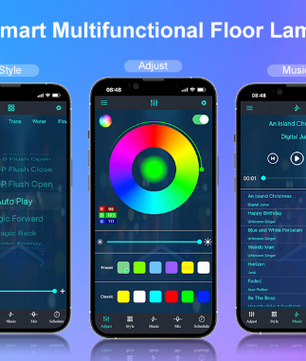 Noe Slimme RGB LED Vloerlamp – Dimbaar, timerfunctie, 16 miljoen kleuren, smille bediening via app