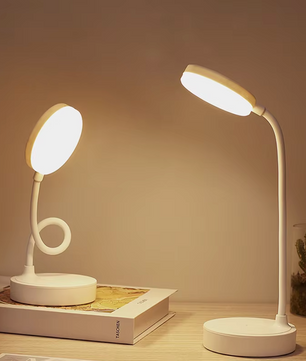 LED Bureaulamp Wit – 3 Niveaus Dimbare Draadloze Touch Lamp