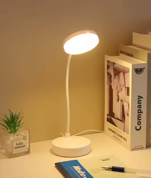 LED Bureaulamp Wit – 3 Niveaus Dimbare Draadloze Touch Lamp