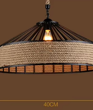 Noah Hanglamp – Klassieke Henneptouw Plafondlamp