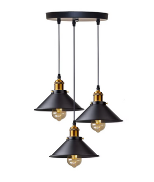LumaLight 3-Lichts Vintage Industriële Hanglamp