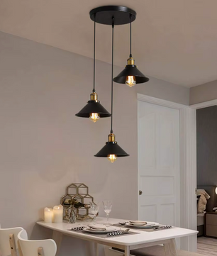 LumaLight 3-Lichts Vintage Industriële Hanglamp