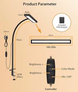 LED-bureaulamp voor Kantoor en Thuis – Afstandsbediening – 3000K tot 6000K