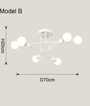 Edison Nordic Minimalistische Hanglamp – Moderne LED Kroonluchter