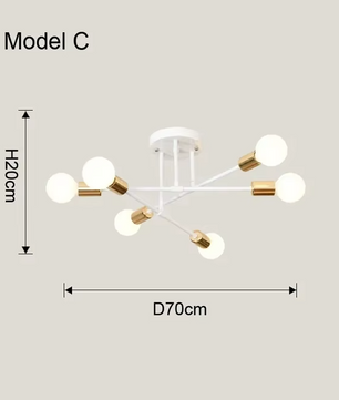 Edison Nordic Minimalistische Hanglamp – Moderne LED Kroonluchter
