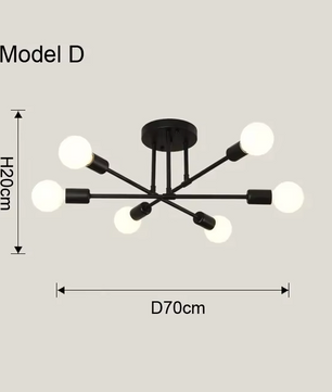 Edison Nordic Minimalistische Hanglamp – Moderne LED Kroonluchter