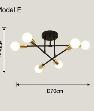 Edison Nordic Minimalistische Hanglamp – Moderne LED Kroonluchter