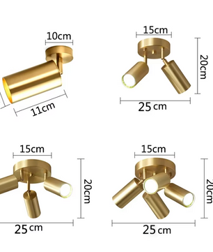 Moderne Plafondlamp met Verstelbare Spots – Goud