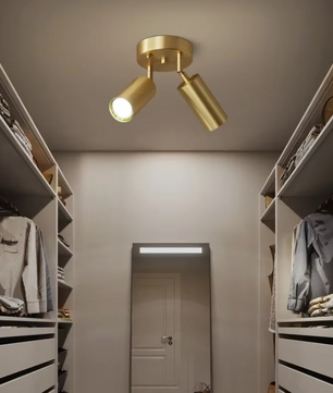 Moderne Plafondlamp met Verstelbare Spots – Goud