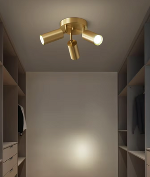Moderne Plafondlamp met Verstelbare Spots – Goud
