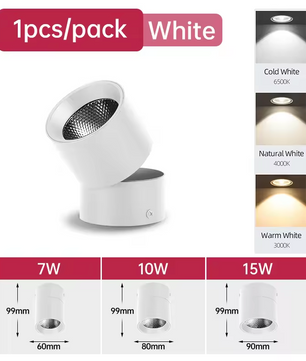 LED Plafondspots – Verstelbare Spotlamp voor Binnenverlichting – Zwart of Wit