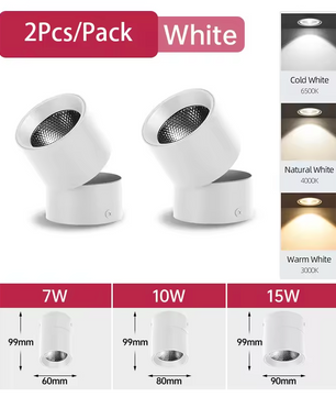 LED Plafondspots – Verstelbare Spotlamp voor Binnenverlichting – Zwart of Wit