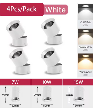 LED Plafondspots – Verstelbare Spotlamp voor Binnenverlichting – Zwart of Wit