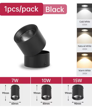 LED Plafondspots – Verstelbare Spotlamp voor Binnenverlichting – Zwart of Wit
