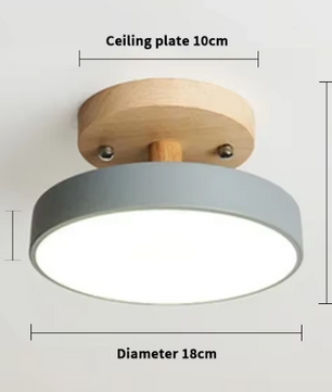 Aurora Plafondlamp – Scandinavische Stijl met Houten Plafond Plaat
