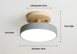 Aurora Plafondlamp – Scandinavische Stijl met Houten Plafond Plaat