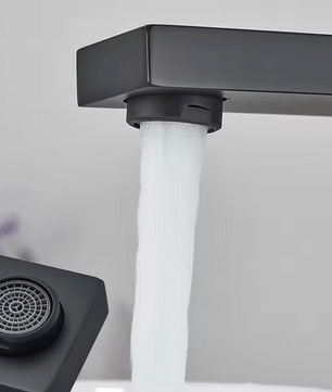 Noir Luxe Industriële Wastafelkraan - Kort en Lang Formaat