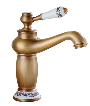 Alvaro Retro Wastafelkraan – Antiek Bronzen Kraan