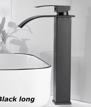 Waterval Wastafelkraan – Luxe Roestvrij Stalen Kraan voor Warm en Koud Water