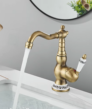 Edward – Klassieke Antiek Bronzen Wastafelkraan